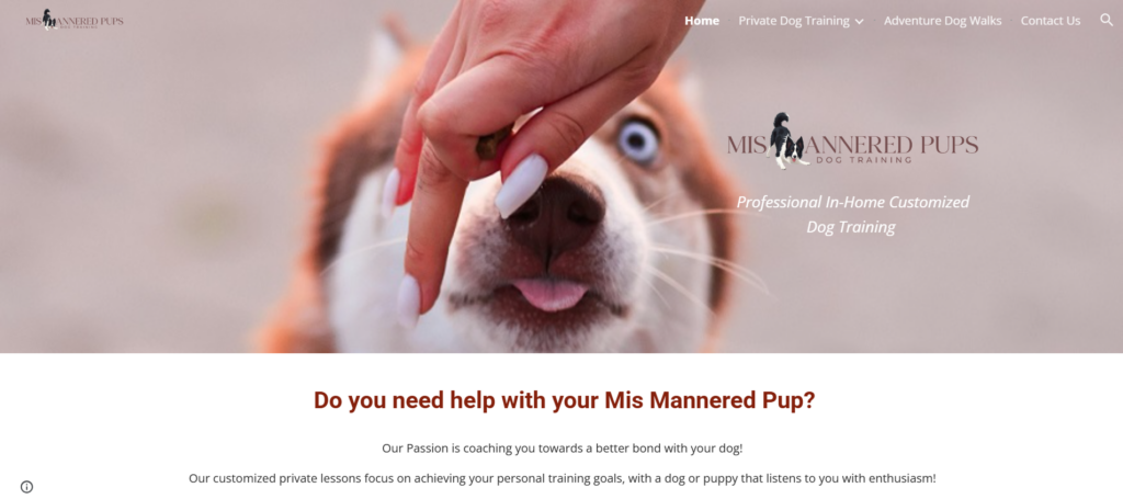 Mis Mannered Pup homepage