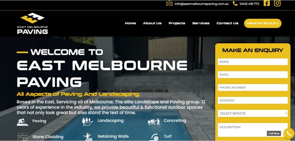east melbourne paving homepage