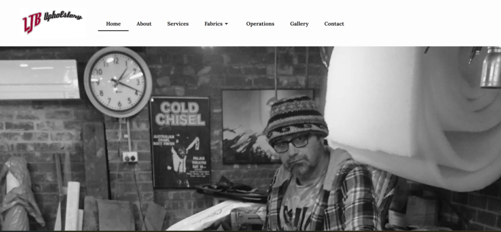 LJB Upholstery homepage