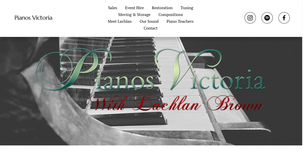 Pianos Victoria homepage